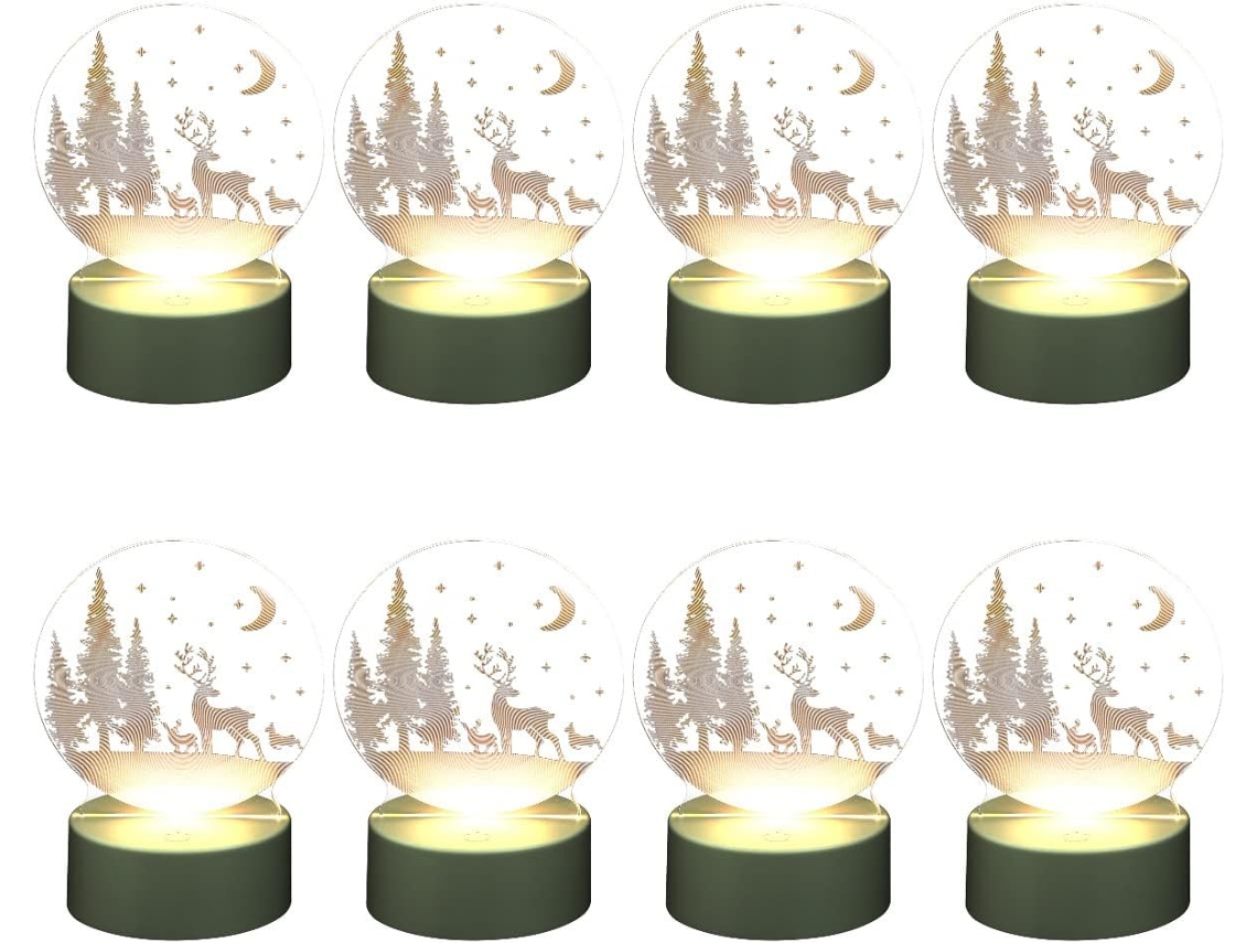Conjunto De 8 Luminárias Cabeceira Led Natalinas Da Housoutil Com