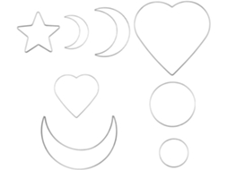 Conjunto De 8 Aros De Ferro Prateado Para Apanhador De Sonhos Em Formatos De Coração, Lua, Estrela E Círculo