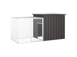 Vidaxl Galinheiro 200x91x100 Cm Aço Galvanizado Antracite