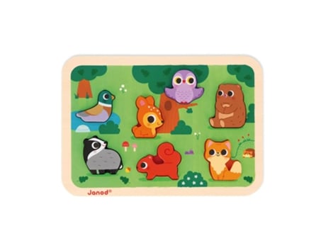 Puzzle de Madeira JANOD 7 Pecas a Floresta J07123