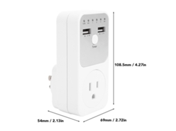 Tomada Com Timer Usb Controle Duplo Proteção De Voltagem