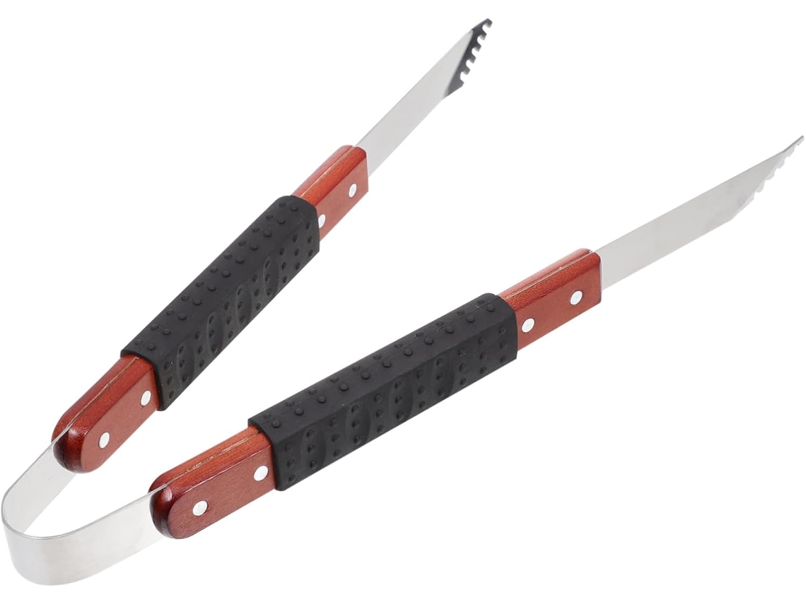 Pinça Para Churrasco Toyvian, Utensílio De Cozinha Para Carne, Pinça Durável Para Uso Externo, Antiderrapante