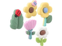 Conjunto De 5 Ímãs Geladeira Em Formato Flor Borracha Design Adorável, Fácil De Usar E Resistente À Deformação, Perfeito