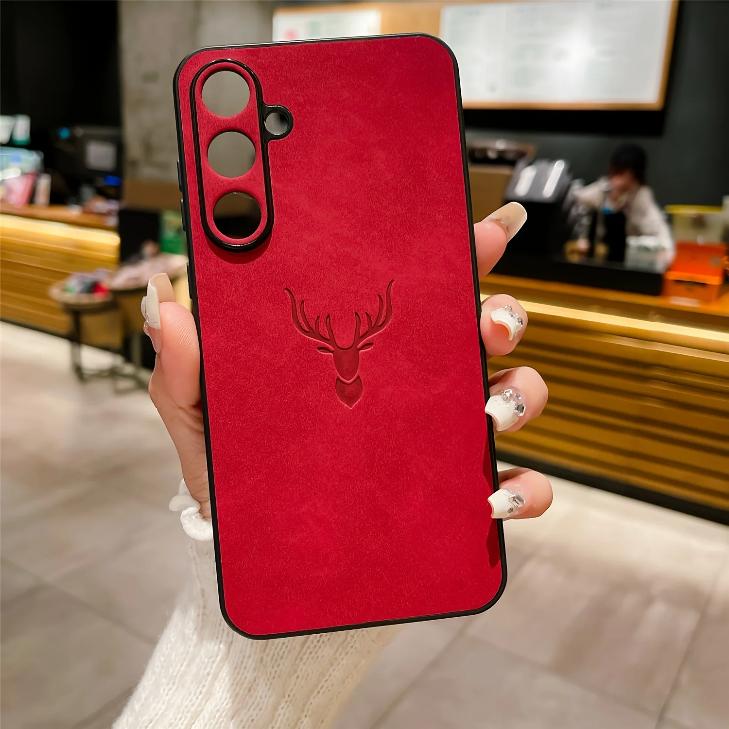 Capa Traseira Em Couro Fosco (galaxy Note10 Vermelho) Para Celulares Samsung