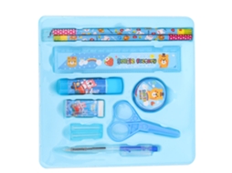 Kit de Papelaria Cute Cartoon Presente Estudante Azul