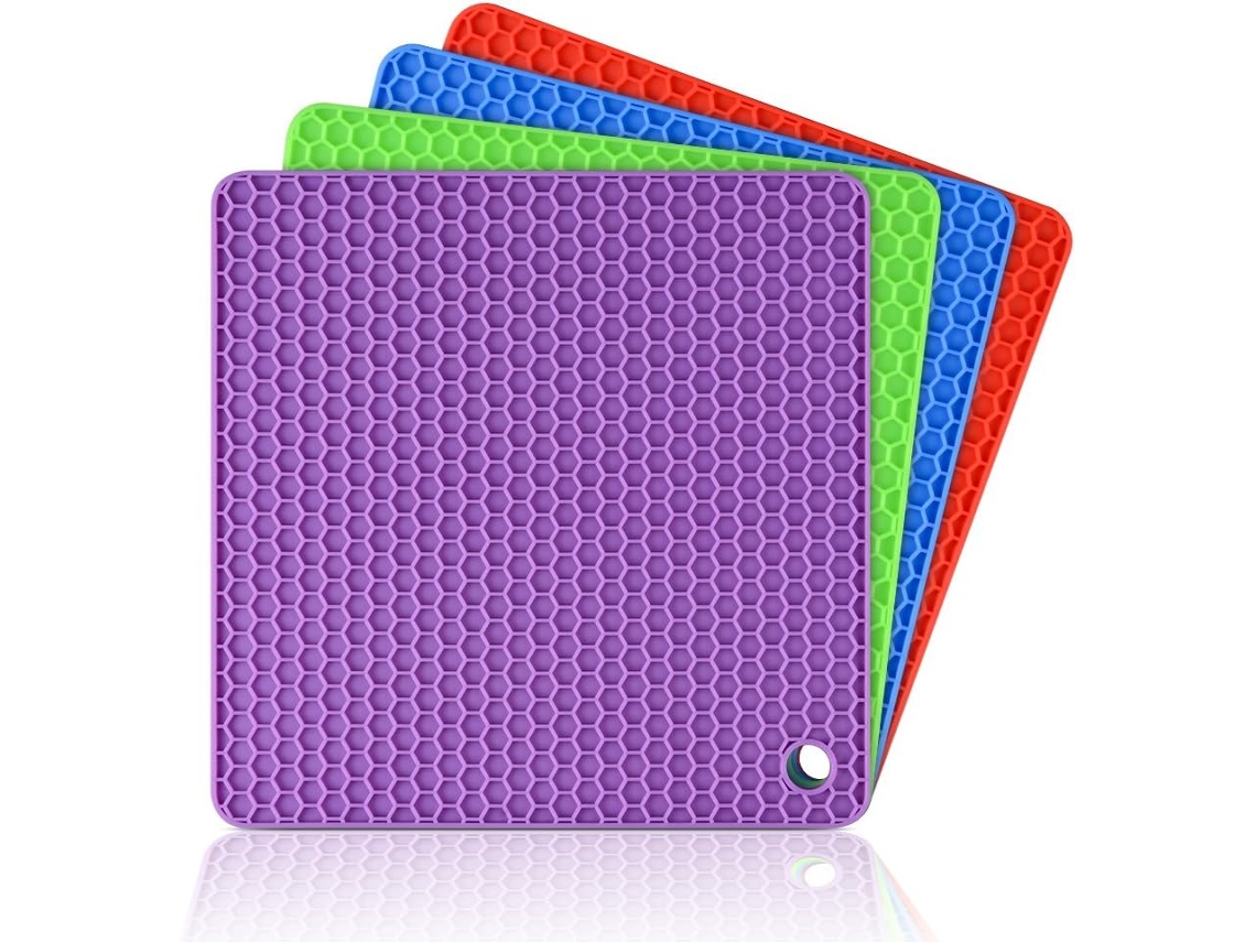 Conjunto de Porta copos de Silicone, Resistentes ao Calor, com Descanso para Colheres AQUAFORGE