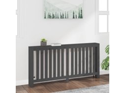 Vidaxl Cobertura De Radiador 169x19x84 Cm Pinho Maciço Cinza