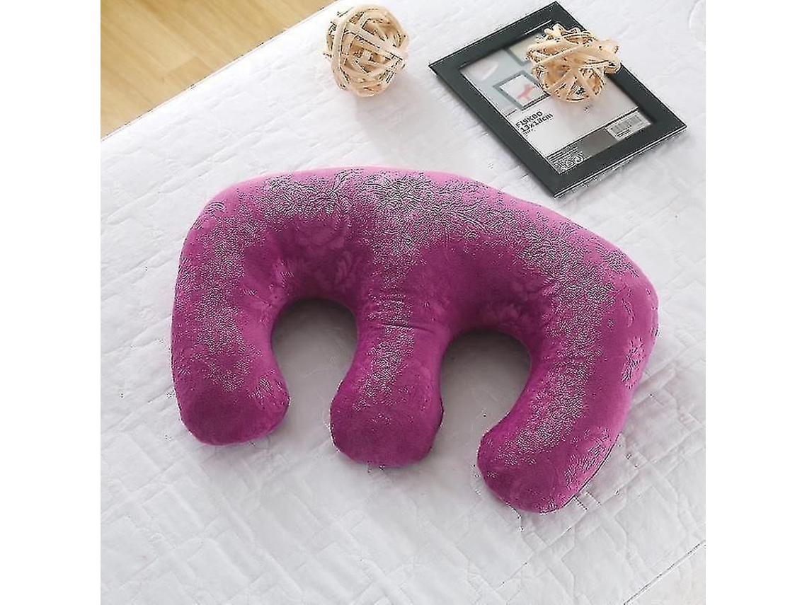 Cojim Para Mesa De Massagem De Peito Almofada Reutilizável Com Capa Lavável Para Salão De Beleza Mauve Pálido