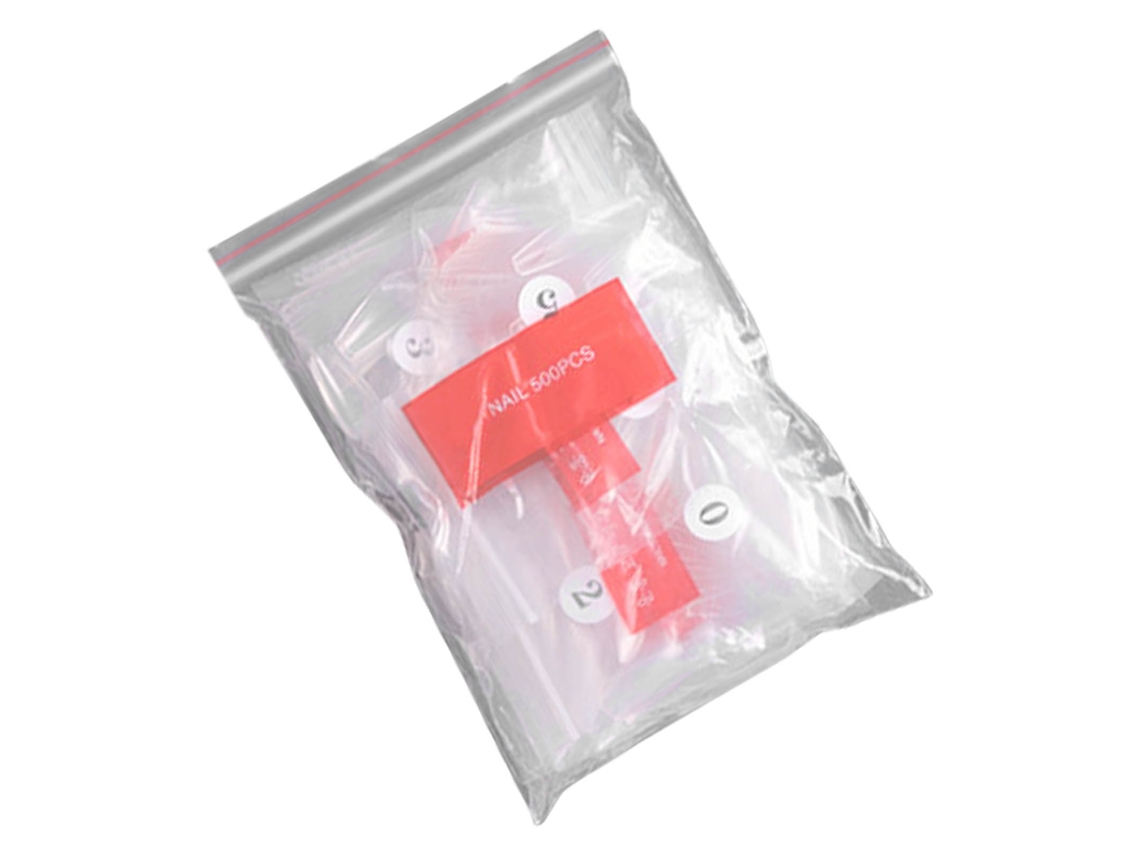 500pcs Pontas De Unhas Falsas Transparentes De Capa Completa E Meia Capa Para Manicure Artística 07
