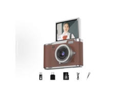 Tela Articulada de Alta Definição para Câmeras Digitais, Cor Marrom, 32 Gb de Ram, Leitor de Cartão, 2 Adaptadores. YUNZII