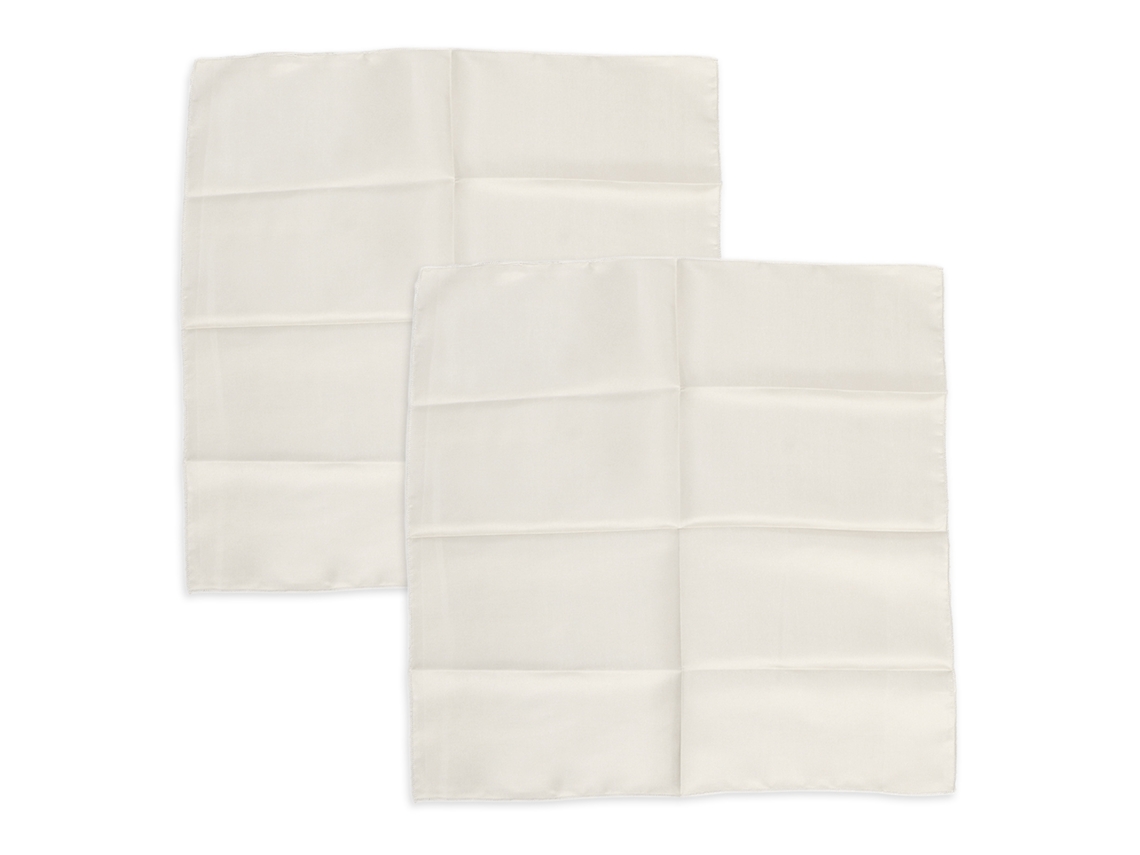 24pcs Toalhinha de Cetim Quadrada 17x17 Polegadas Branca para Casamentos Festas