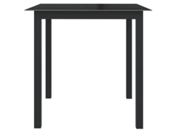 Maison Exclusive - Mesa De Jardim Em Alumínio E Vidro 80x80x74 Cm Preto