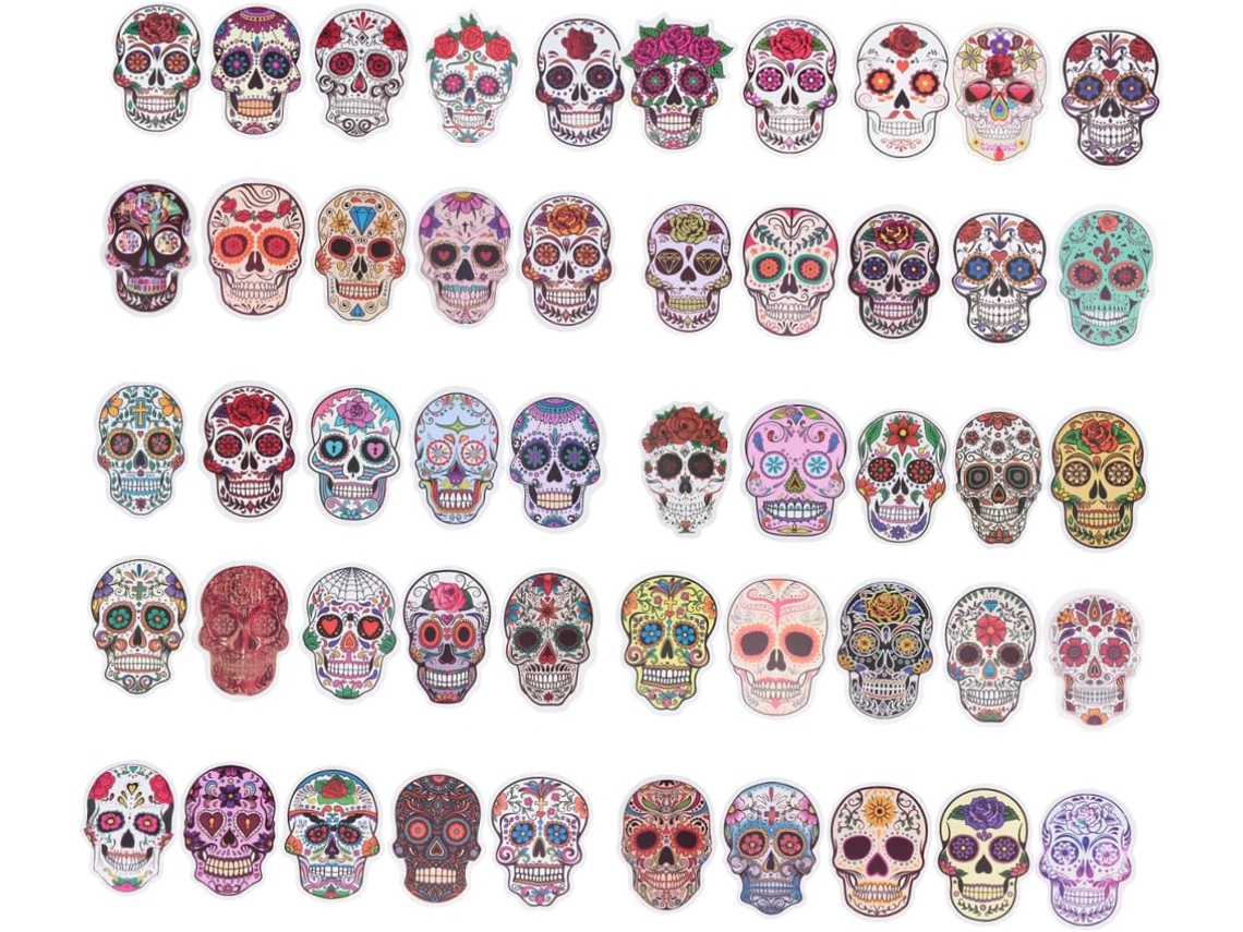 Pacote Com 150 Adesivos De Caveira Para Laptop, Malas E Outros Itens. Impermeáveis. Gokoco