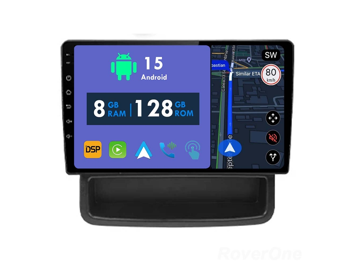 Auto Rádio Carro Bluetooth Autoradio 8GB RAM 128G ROM CarPlay GPS RoverOne para Nissan Primastar Renault Trafic 2 Opel Vivaro A 2006-2014 