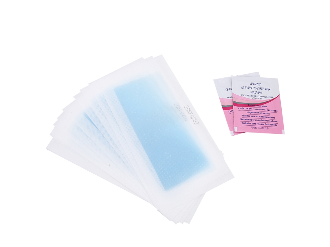 12 Peças De Cinta De Cera Depilatória Suave E Flexível Para Pernas, Mãos E Axilas Com Sabor Oceano Azul