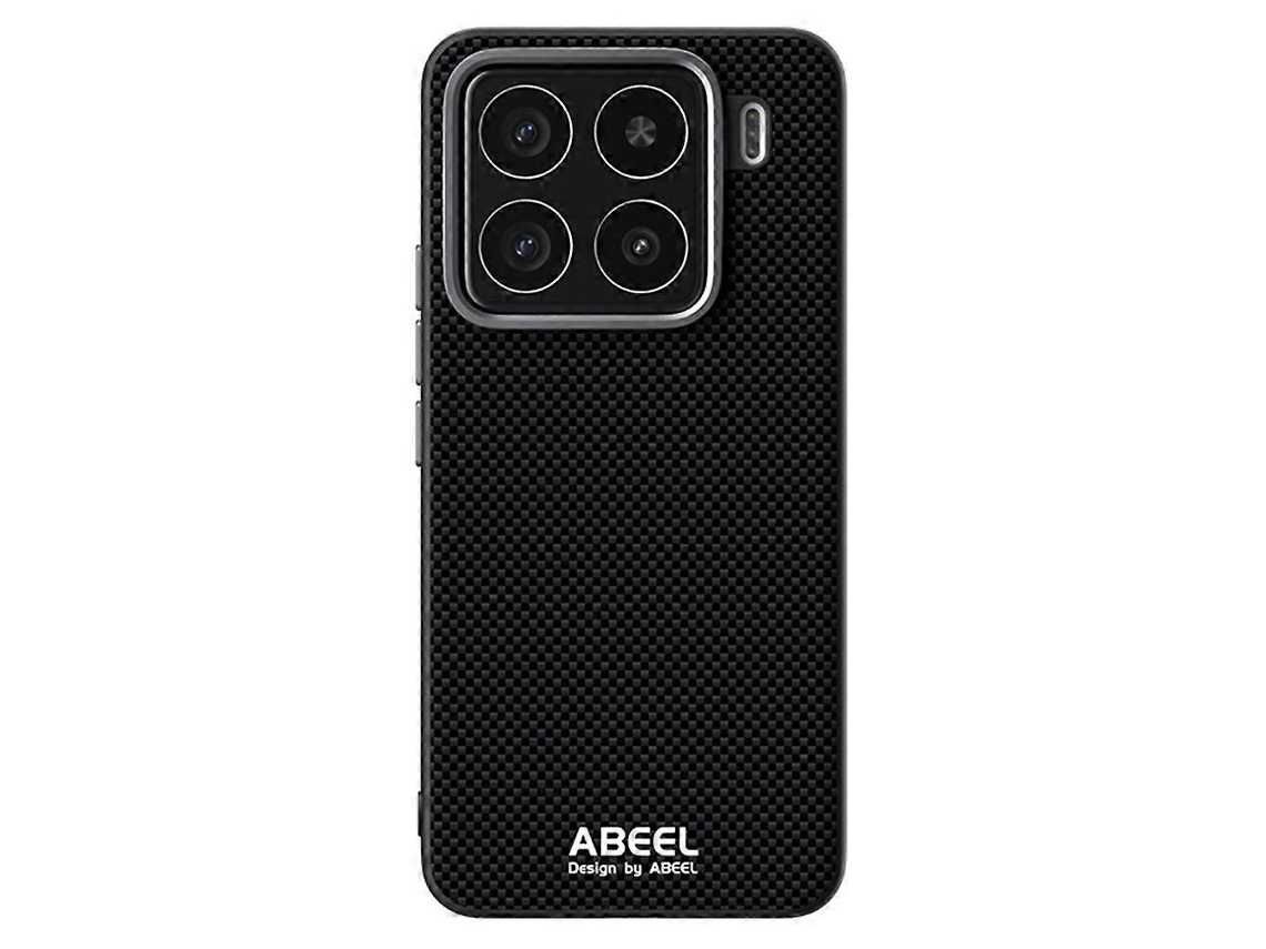Capa Abeel Para Xiaomi 15 Compatível Com Magsafe Pc Tpu Alumínio Liga Couro Capa De Telefone Preto
