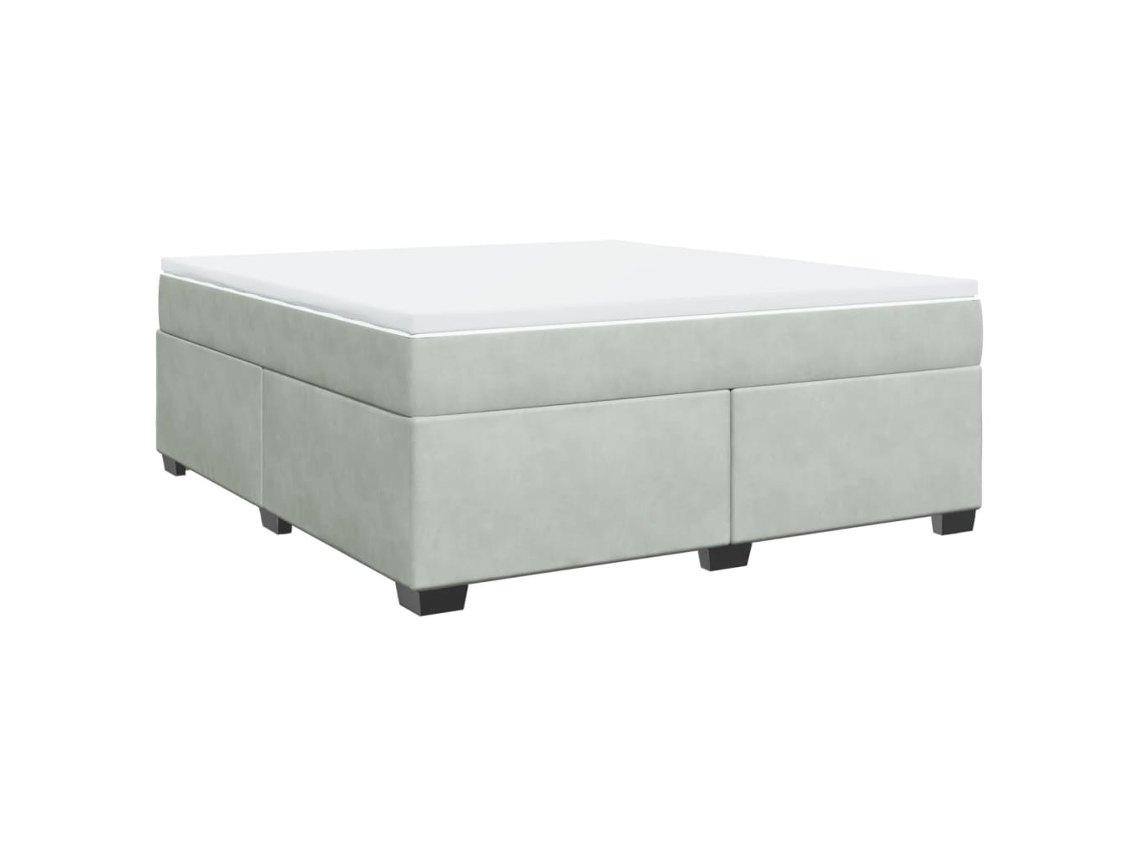 Box Spring Bed, Box Spring Beds Vidaxl Cinzeto Veludo (180 X 200 Cm)