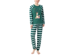 Laxiscreed Pijama De Natal Vermelho Com Manga Longa Para Casal E Crianças