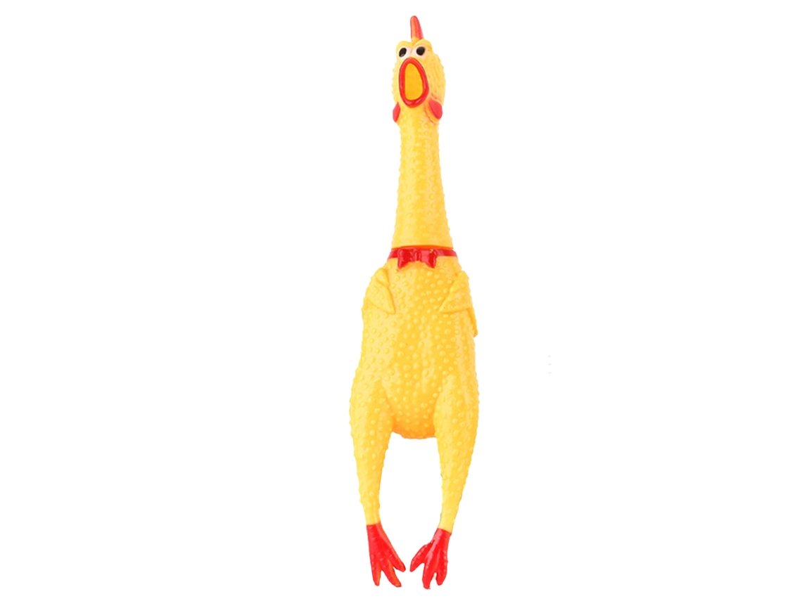 Mali brinquedo de Galinha Gritadora Amarelo Alivio de Estresse Seguro para Adultos Crianças e Pets