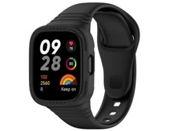 Pacote 360 Capa Robusta Pulseira Para Redmi Watch 3 Active Preto Panoona