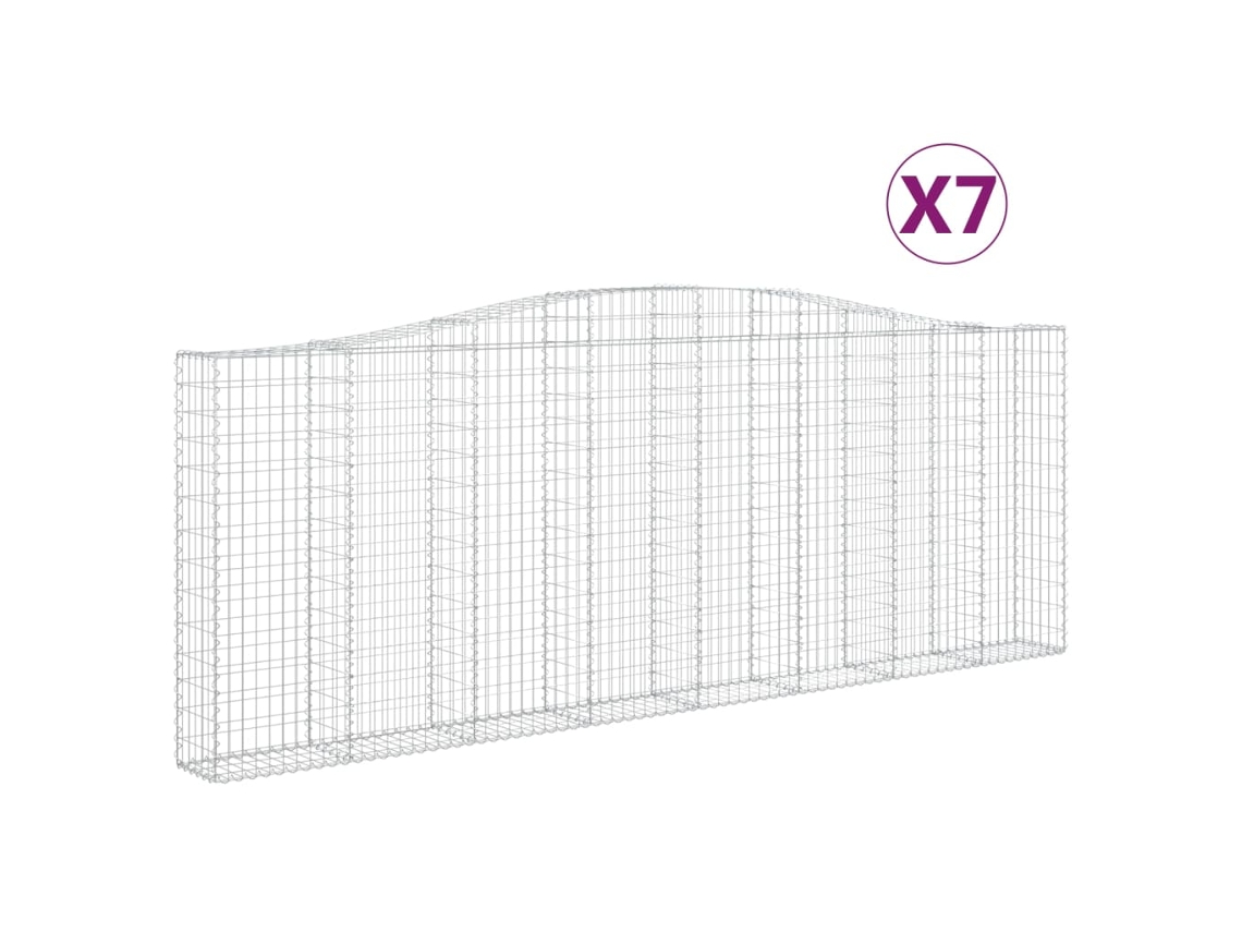 Gabion Basket, Gabion Baskets Vidaxl Prateado Ferro (400 X 30 X 140/160 Cm)
