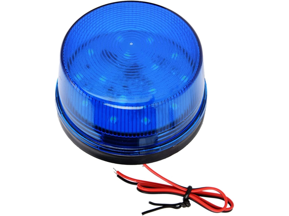 Luz De Advertência Led, 12-24v Azul, Bateria Magnética De Emergência, Sinalizador De Advertência Intermitente Sem Som