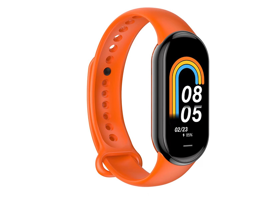 SHAH ARPAN M8 Relógio Inteligente Pressão Arterial Frequência Cardíaca Cuidados Remotos Amigos e Família Esportes Bluetooth Laranja