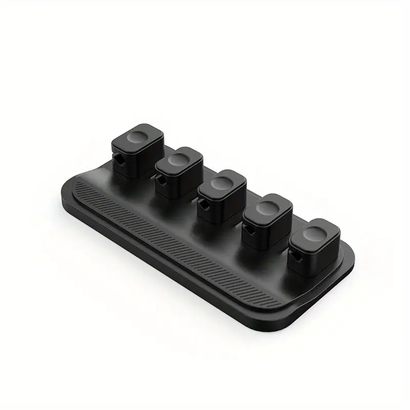 Organizador De Cabos Magnético, Suporte Para Cabos, Mesa Versátil 5 Clips Cabo Micro Usb-c Iluminação, Fixa-se Em Madeira, Mármore-aquaforge