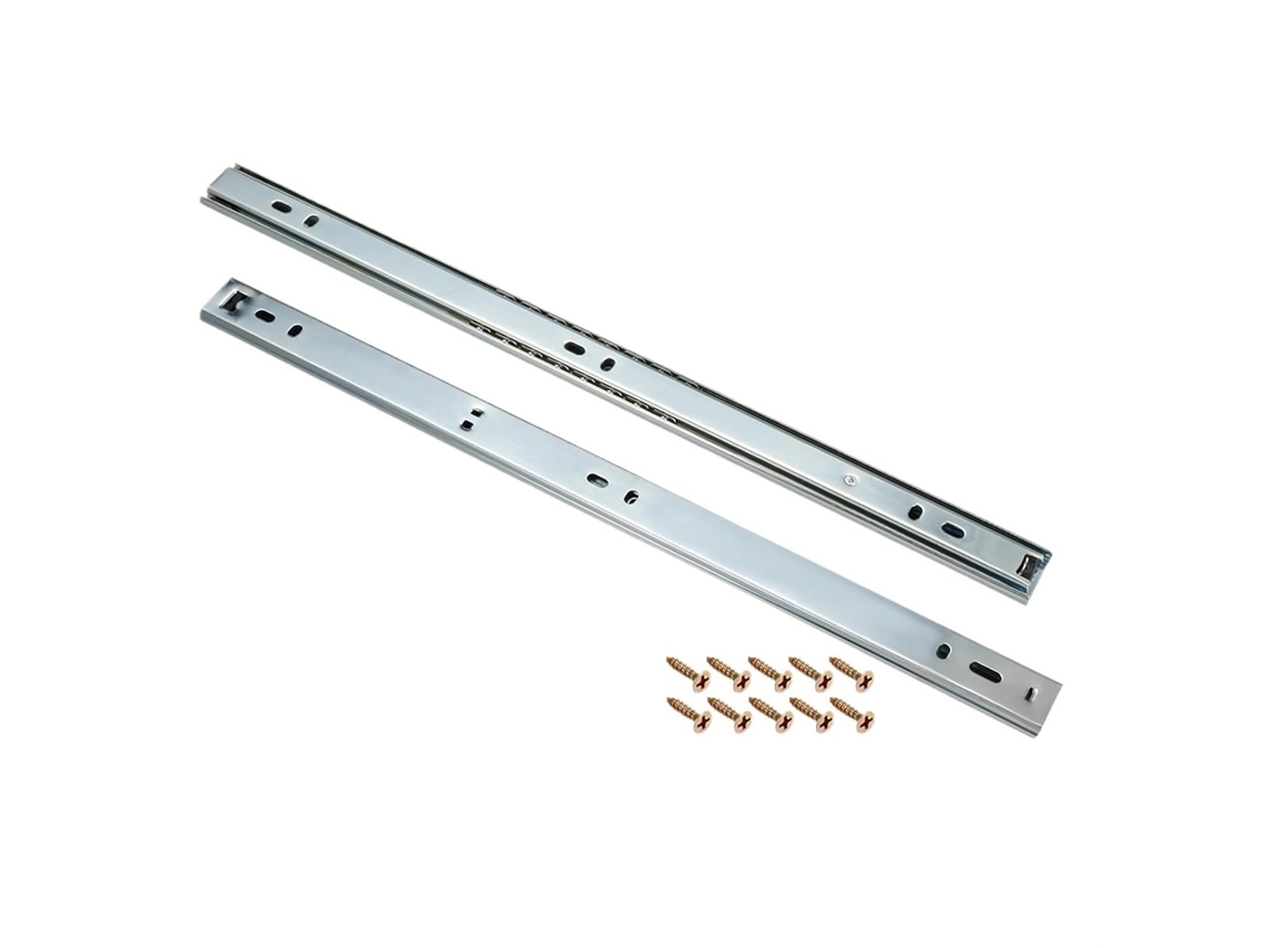 Corrediças Laterais Com Rolamentos De Esferas Para Gavetas, 1par, 15 Polegadas 38cm, 2 Seções, 27mm De Largura