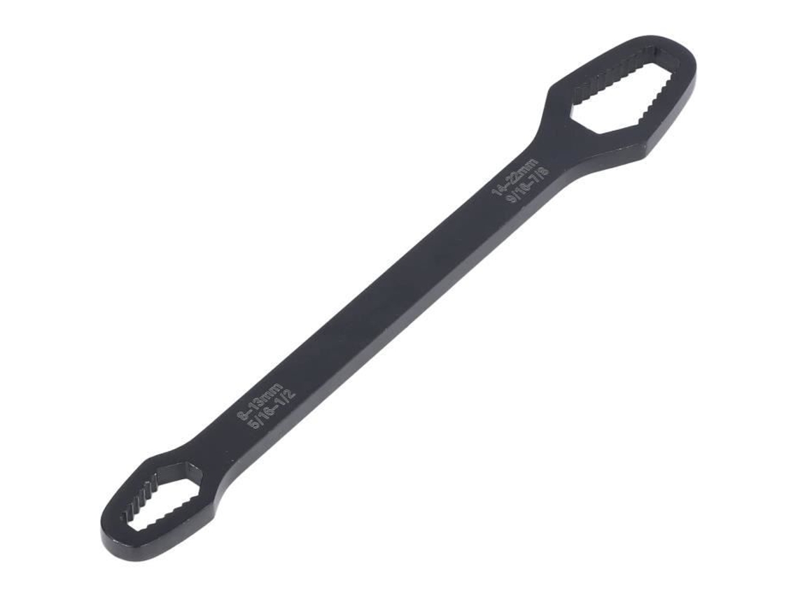 Chave Ajustável C45 Aço Cromo Vanádio 8-22Mm Ferramenta Manual Multifuncional Universal de Ponta Dupla para Reparo O1145