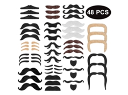 Omni bigotes Falsos Autoadhesivos, Suministros para Festa de Bigotes, Diferentes Estilos para Adultos e Crianças