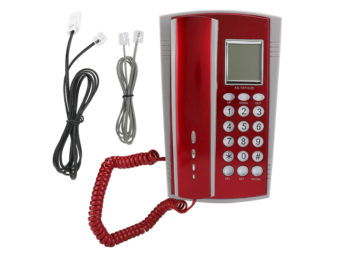Aetheria telefone Fixo Pequeno Kx t071cid 1 com Linha Britânica para Hotel Vermelho