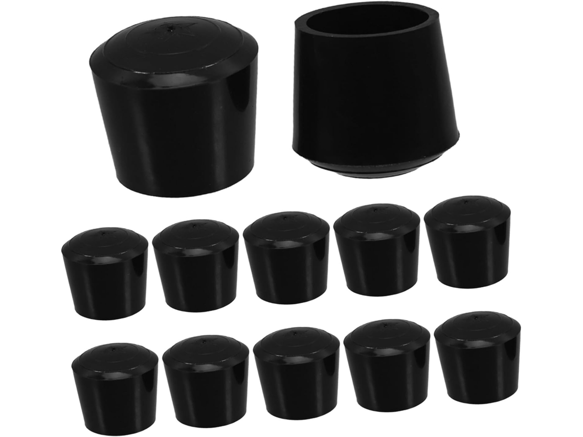 Conjunto De 12 Protetores Borracha Para Pés Móveis, Ideais Para Proteger Os Pés De Cadeiras E Evitar Que Elas Afundem No