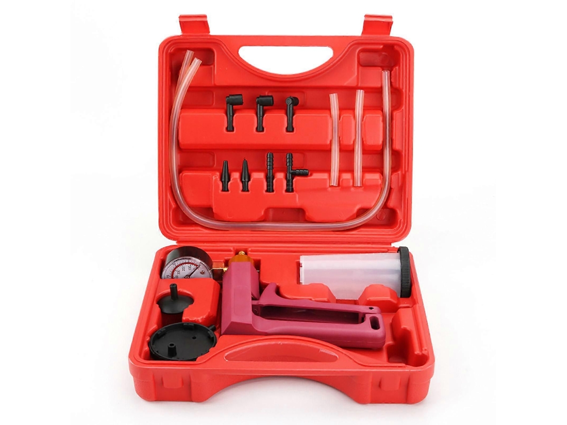 Kit De Drenagem Fluido Freio Com Bomba Vácuo Manual, Pistolas Vácuo, Teste Bomba, Manômetro Vácu O Portátil Para Reparos.