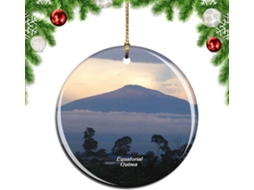 Enfeite de árvore de Natal para pendurar, da Guiné Equatorial, coleção de lembranças de viagem.