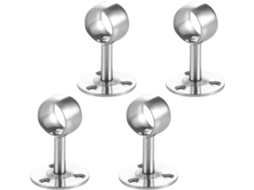 Suportes de parede Fenical para Varão Cortina Chuveiro, 19mm, Aço Inoxidável Resistente ao Ferro, Conjunto de 4 Peças
