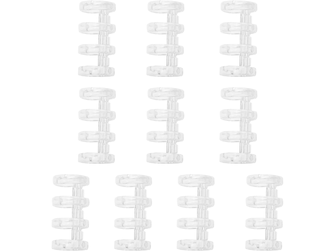 Conjunto Uonlytech com 10 tiras de encadernação para álbuns de recortes e livros, clipes de plástico para massa solta.