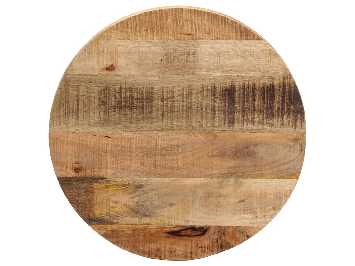Vidaxl Tampo De Mesa Redondo Ø50x1,5cm Madeira Mangueira Áspera Maciça
