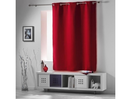 Cortina Blackout 140 X Alt.180 Cm Vermelho Liso EMINZA