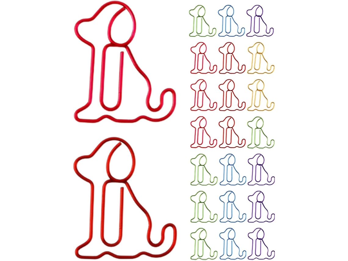 Totority 30 Clipes de Papel em Formato de Cachorrinho, Metálicos e Resistentes, Ideais para Artesanato e Decoração