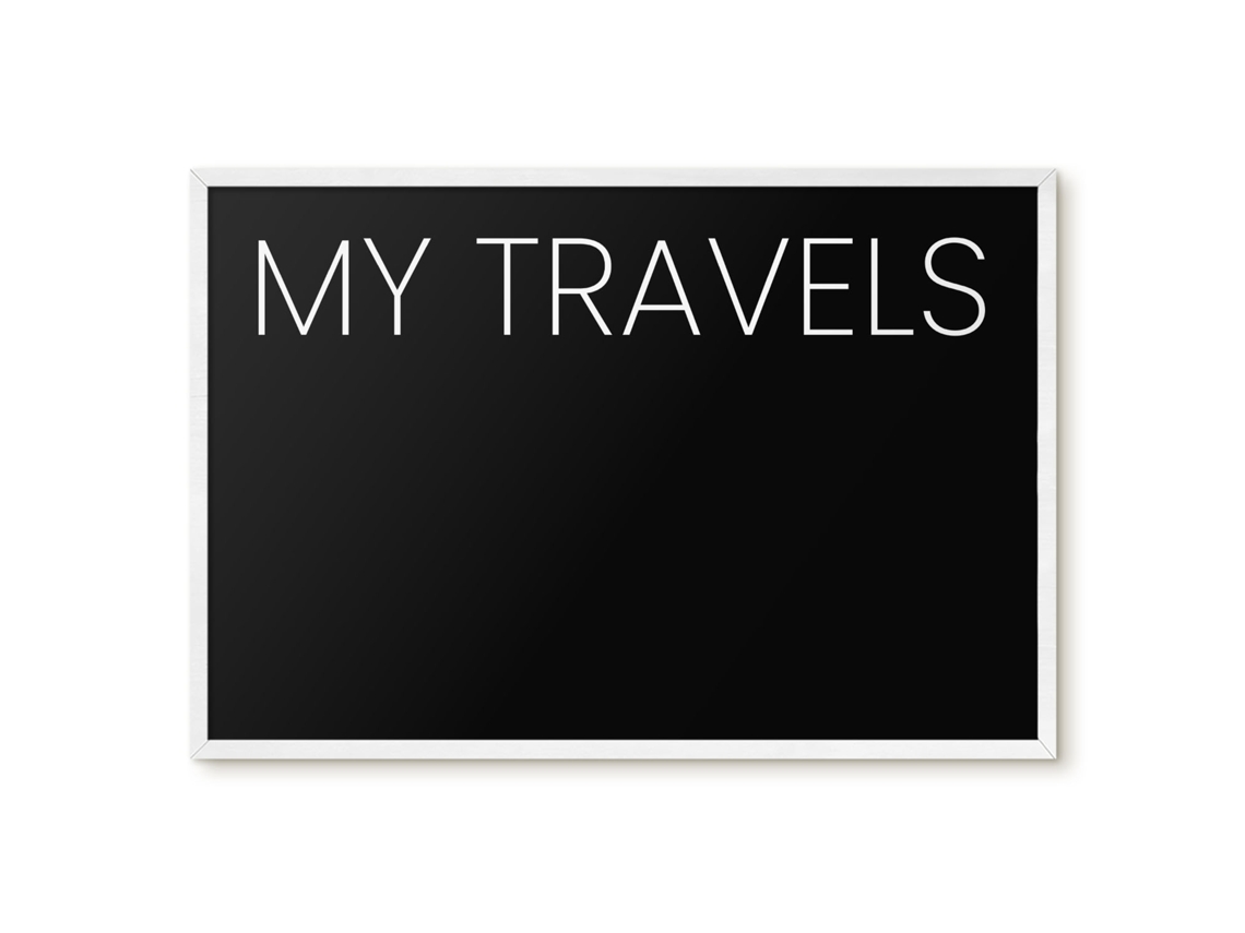 Magnetic Wall Board My Travels For The Office Espelharte (60x40 Cm)