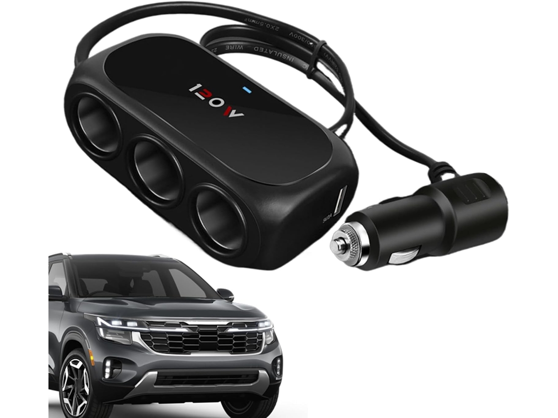 Carregador USB para carro de 120 W, carregador rápido para carro