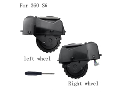 Para aspirador de pó 360 s6, acessórios de roda esquerda e direita com peças de reposição de robô de substituição de motor