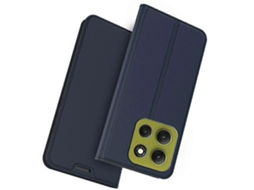 Capa De Couro Sintético Tkdaddy Para Motorola Moto G86 5g Com Suporte Para Cartão, Azul