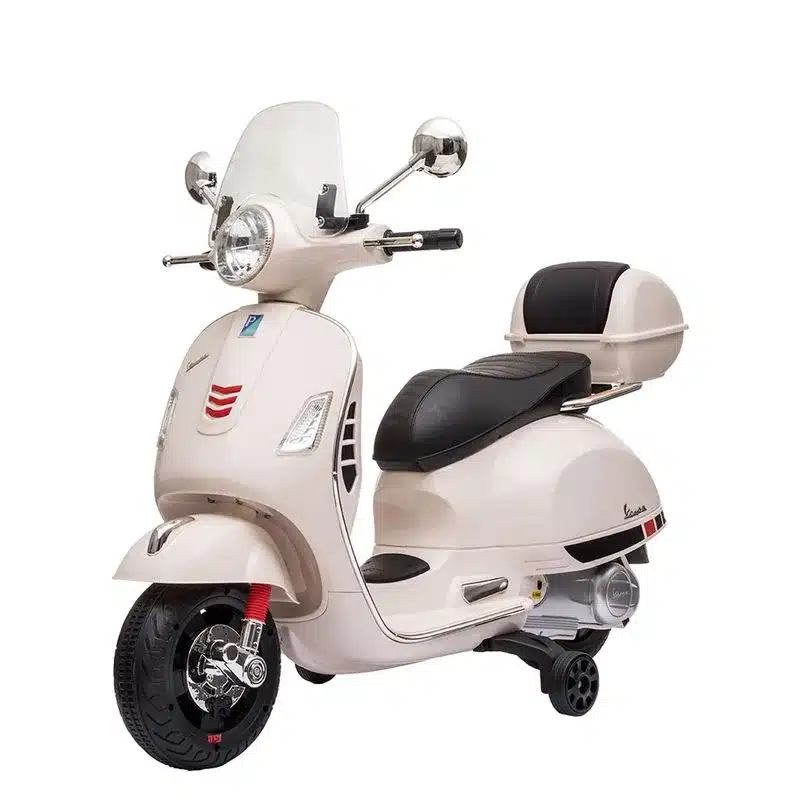 Moto Eléctrica Vespa Grande 12v Blanca Con Transportin 24048/801 S Blanca Innovatoysp25