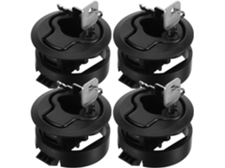 Conjunto de 4 insertos de encaixe com extremidades redondas de 1/4" para portas Portas