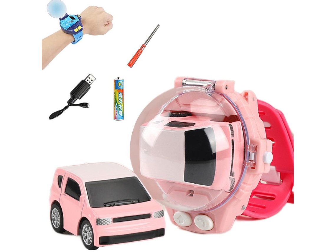 Primerox brinquedo Carro Controle Remoto Mini com Relógio 2.4ghz Luz Led Presente para Crianças 3+