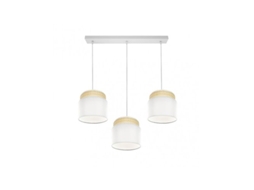 Filtro De Energia Kandy 3xe27 Natural/branco Regx68x19 Cm Fabrilamp