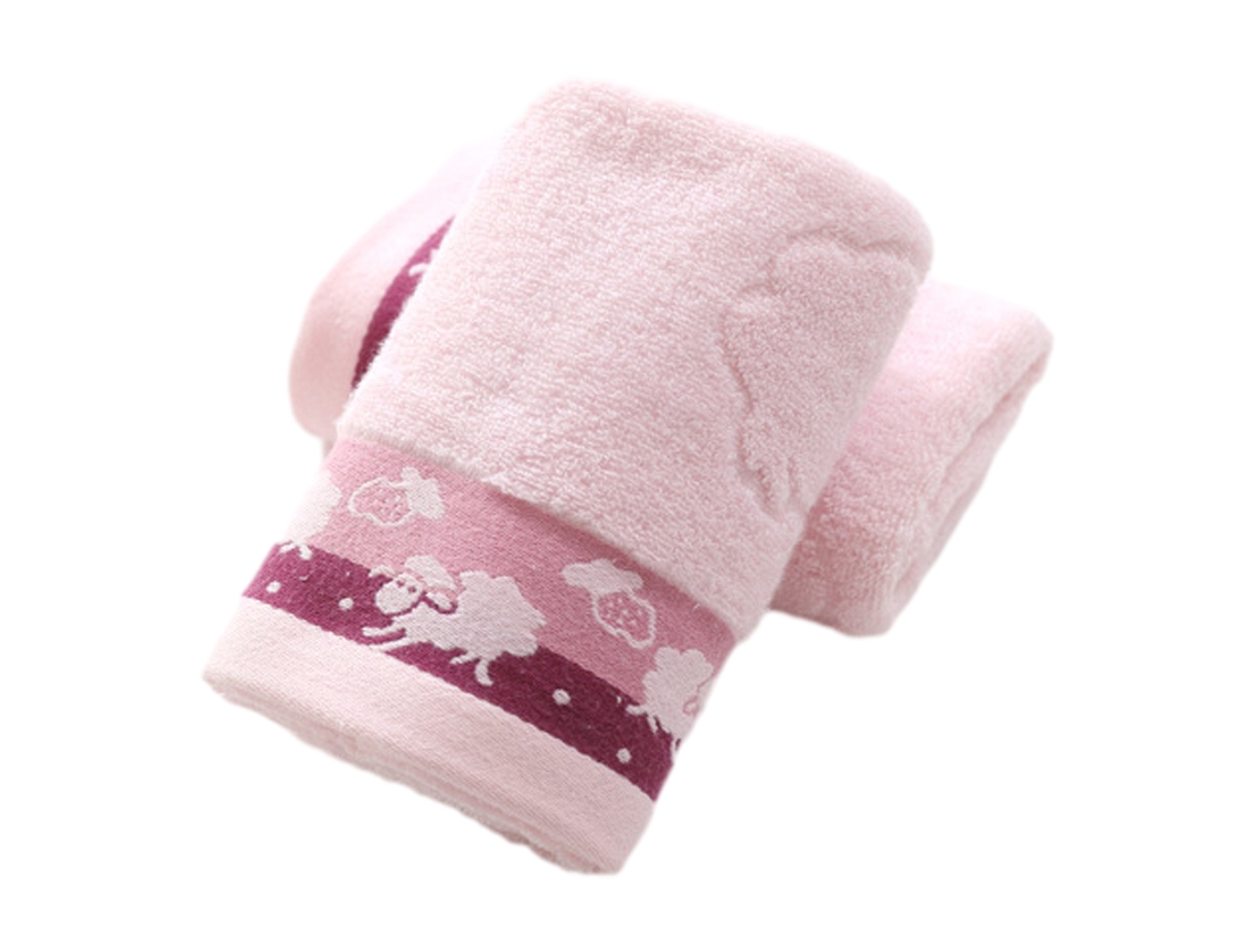 Conjunto de Toalha NEVEANCE Mão Decorativas Lavagem Algodão Rosa - 2pcs (34x75cm)