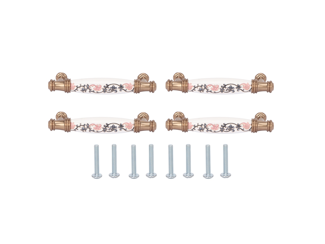 4 Conjuntos De Maçanetas Ergonômicas De Cerâmica Para Portas De Armários, Móveis, Gavetas E Escritórios, Estilo Retrô Americano